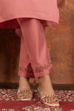 Peach Straight Kurti Pant With Printed Dupatta Set - Image 6