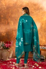 Women’s Rama Roman silk floral kurta set with matching pant – Reega Fashion